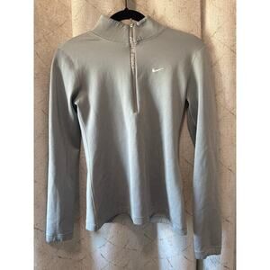 nikepro grey half-zip top